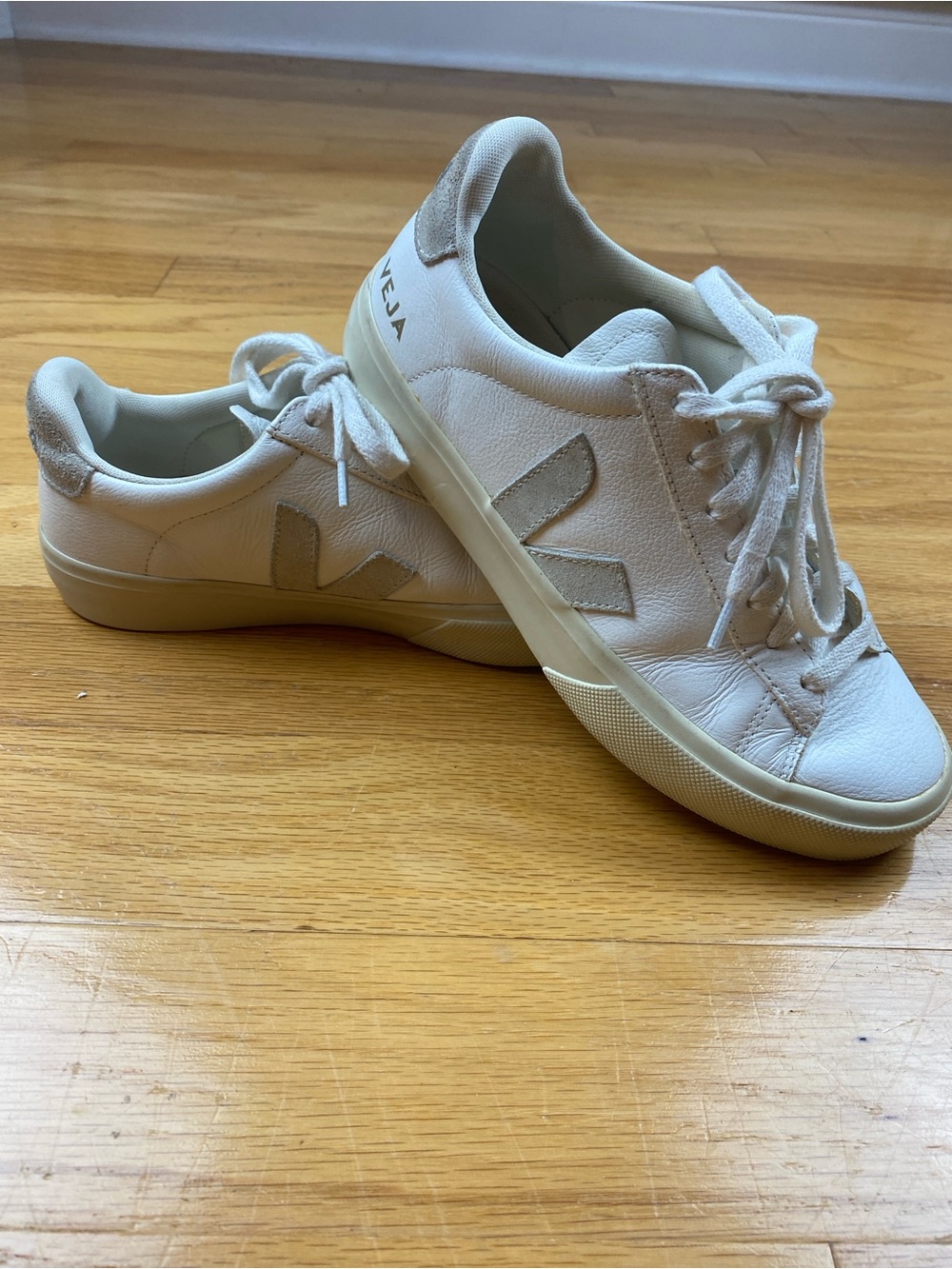 VEJA Campo Chromefree Leather White Natural Casual Sneakers Women’s Size 7
